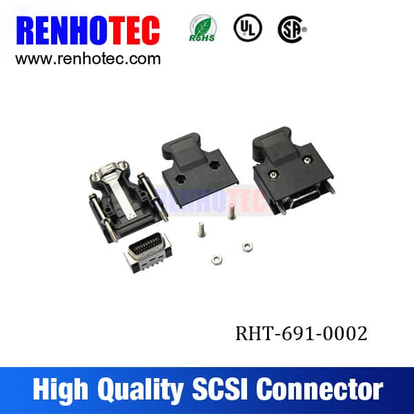 1_27mm Pitch Straight SCSI Male Connector